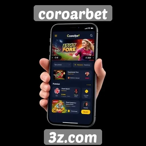Acesso mobile do Coroarbet é otimizado para usuários
